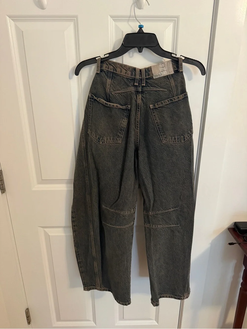 Free People / We The Free Good Luck Mid-Rise Barrel Jeans, size 27